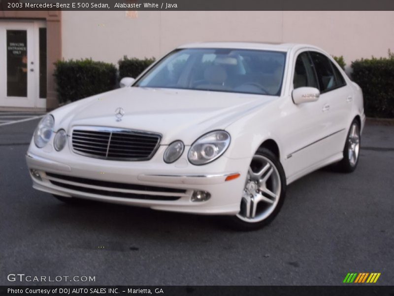 Alabaster White / Java 2003 Mercedes-Benz E 500 Sedan