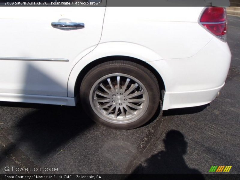 Polar White / Morocco Brown 2009 Saturn Aura XR V6