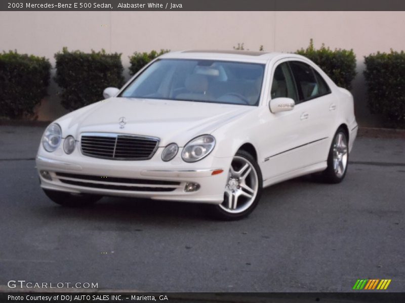 Alabaster White / Java 2003 Mercedes-Benz E 500 Sedan