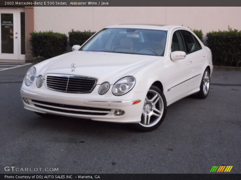 Alabaster White / Java 2003 Mercedes-Benz E 500 Sedan