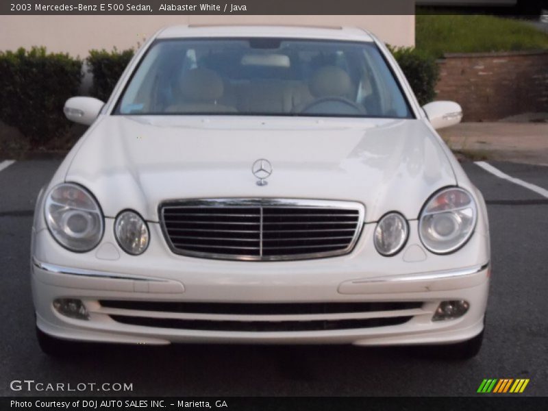 Alabaster White / Java 2003 Mercedes-Benz E 500 Sedan