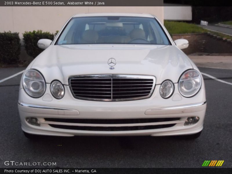 Alabaster White / Java 2003 Mercedes-Benz E 500 Sedan