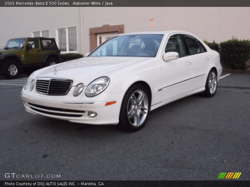 Alabaster White / Java 2003 Mercedes-Benz E 500 Sedan