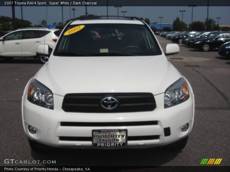 Super White / Dark Charcoal 2007 Toyota RAV4 Sport
