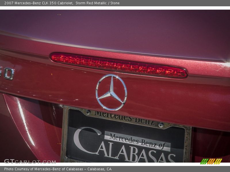 Storm Red Metallic / Stone 2007 Mercedes-Benz CLK 350 Cabriolet