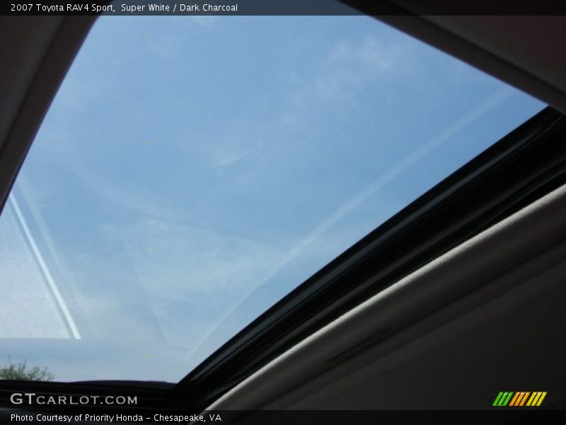 Super White / Dark Charcoal 2007 Toyota RAV4 Sport