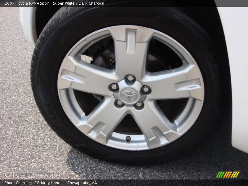 Super White / Dark Charcoal 2007 Toyota RAV4 Sport