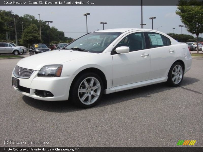 Dover White Pearl / Medium Gray 2010 Mitsubishi Galant ES