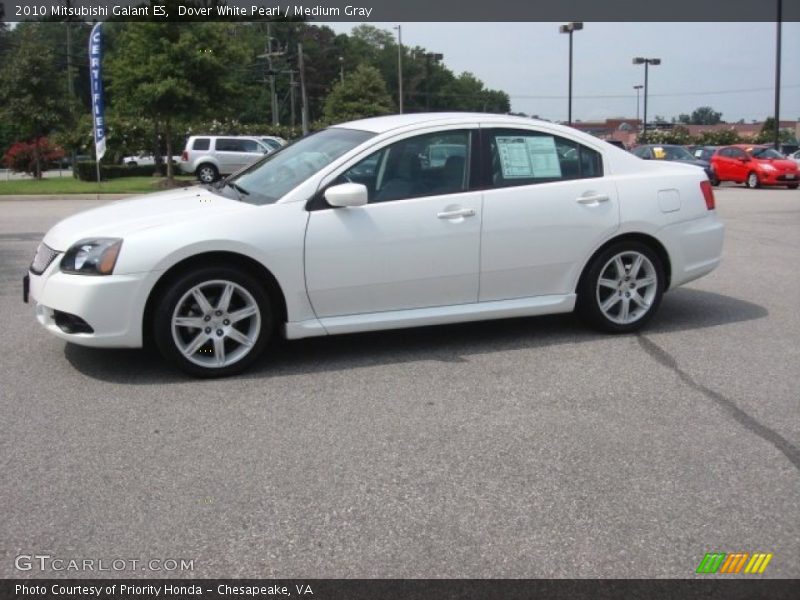 Dover White Pearl / Medium Gray 2010 Mitsubishi Galant ES