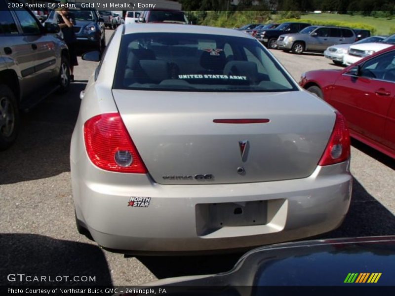 Gold Mist Metallic / Ebony 2009 Pontiac G6 Sedan