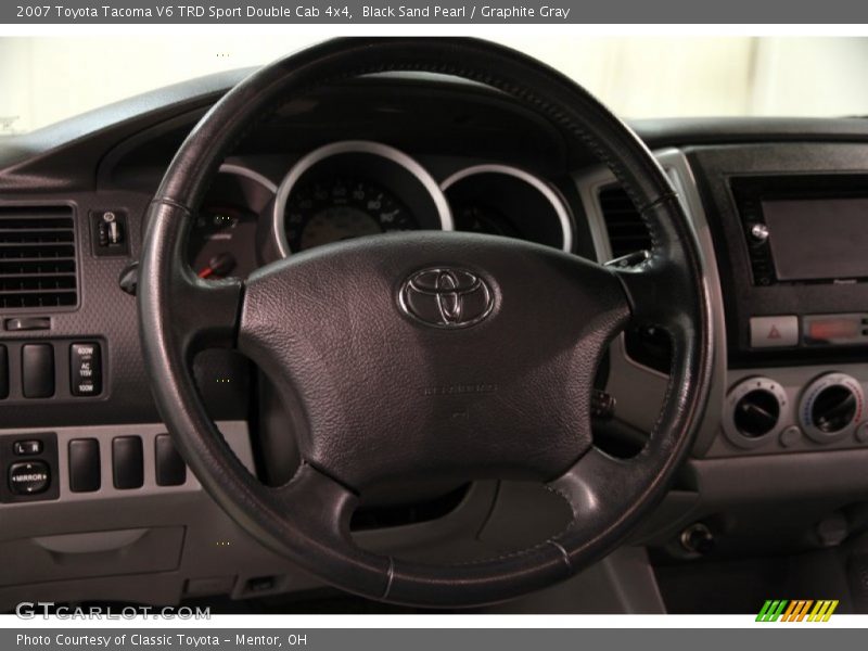 Black Sand Pearl / Graphite Gray 2007 Toyota Tacoma V6 TRD Sport Double Cab 4x4