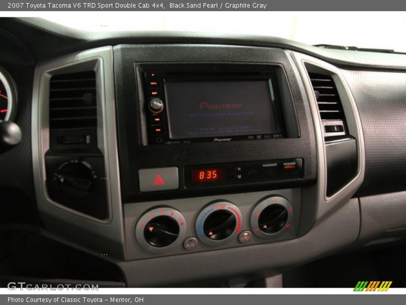 Black Sand Pearl / Graphite Gray 2007 Toyota Tacoma V6 TRD Sport Double Cab 4x4