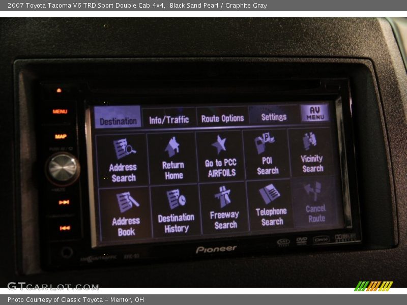 Black Sand Pearl / Graphite Gray 2007 Toyota Tacoma V6 TRD Sport Double Cab 4x4