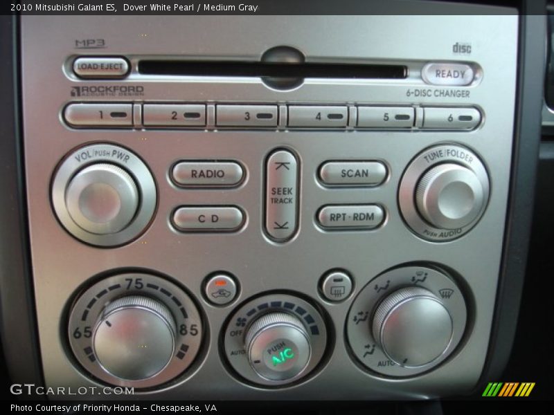 Dover White Pearl / Medium Gray 2010 Mitsubishi Galant ES