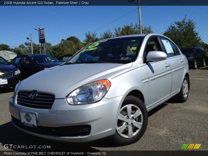 Platinum Silver / Gray 2008 Hyundai Accent GLS Sedan