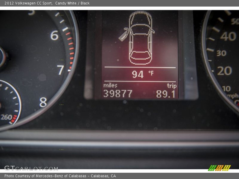 Candy White / Black 2012 Volkswagen CC Sport