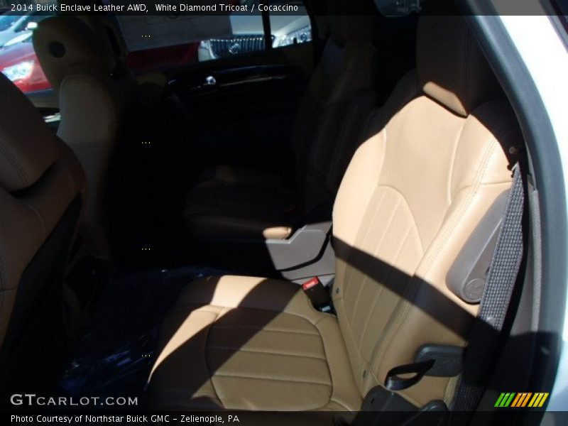 White Diamond Tricoat / Cocaccino 2014 Buick Enclave Leather AWD