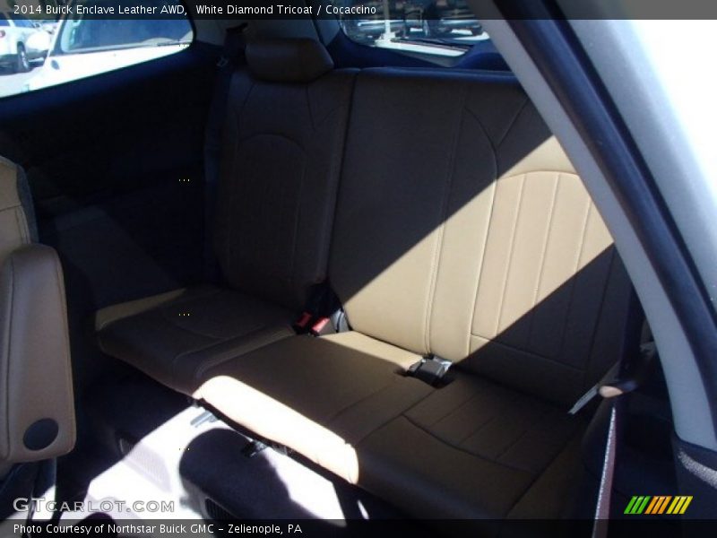 White Diamond Tricoat / Cocaccino 2014 Buick Enclave Leather AWD