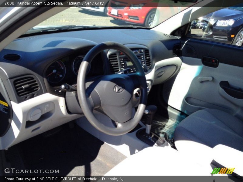 Platinum Silver / Gray 2008 Hyundai Accent GLS Sedan