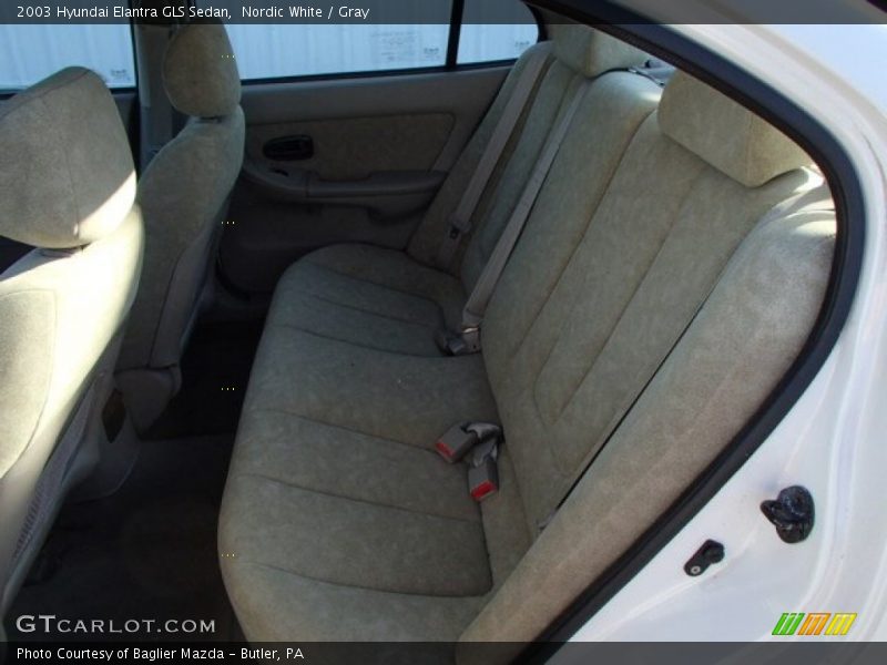 Nordic White / Gray 2003 Hyundai Elantra GLS Sedan