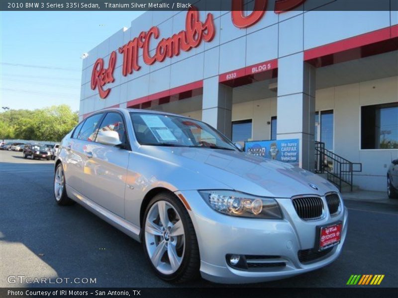 Titanium Silver Metallic / Black 2010 BMW 3 Series 335i Sedan