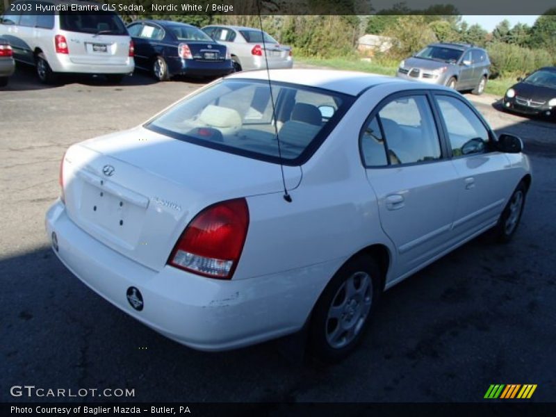 Nordic White / Beige 2003 Hyundai Elantra GLS Sedan