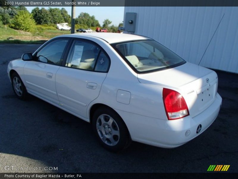 Nordic White / Beige 2003 Hyundai Elantra GLS Sedan