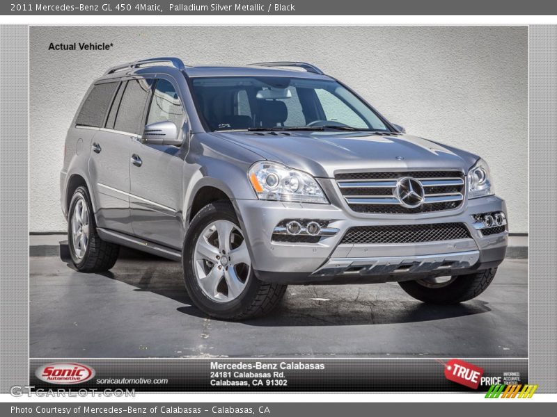 Palladium Silver Metallic / Black 2011 Mercedes-Benz GL 450 4Matic