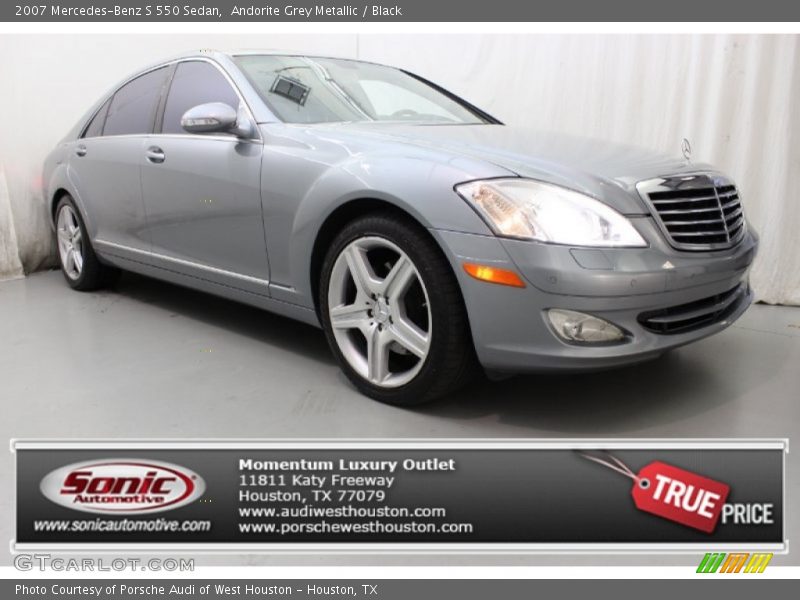 Andorite Grey Metallic / Black 2007 Mercedes-Benz S 550 Sedan