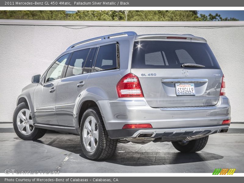 Palladium Silver Metallic / Black 2011 Mercedes-Benz GL 450 4Matic
