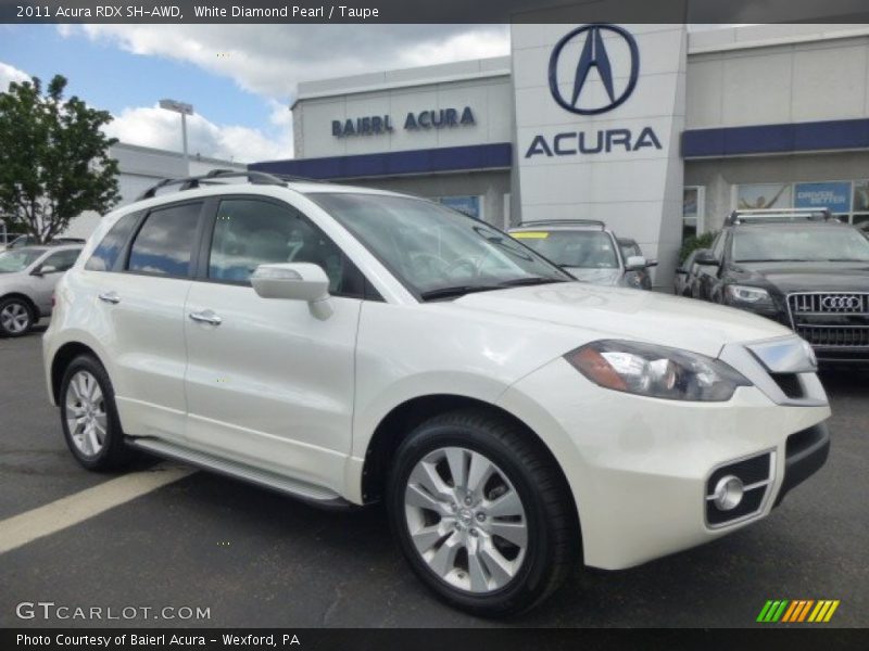 White Diamond Pearl / Taupe 2011 Acura RDX SH-AWD