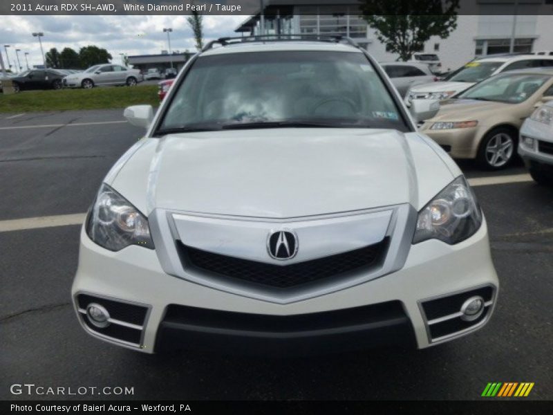 White Diamond Pearl / Taupe 2011 Acura RDX SH-AWD