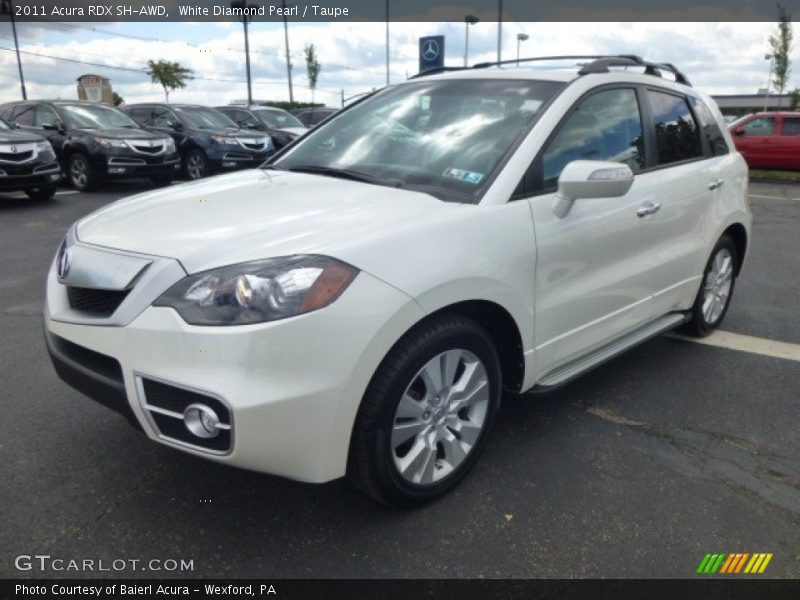 White Diamond Pearl / Taupe 2011 Acura RDX SH-AWD