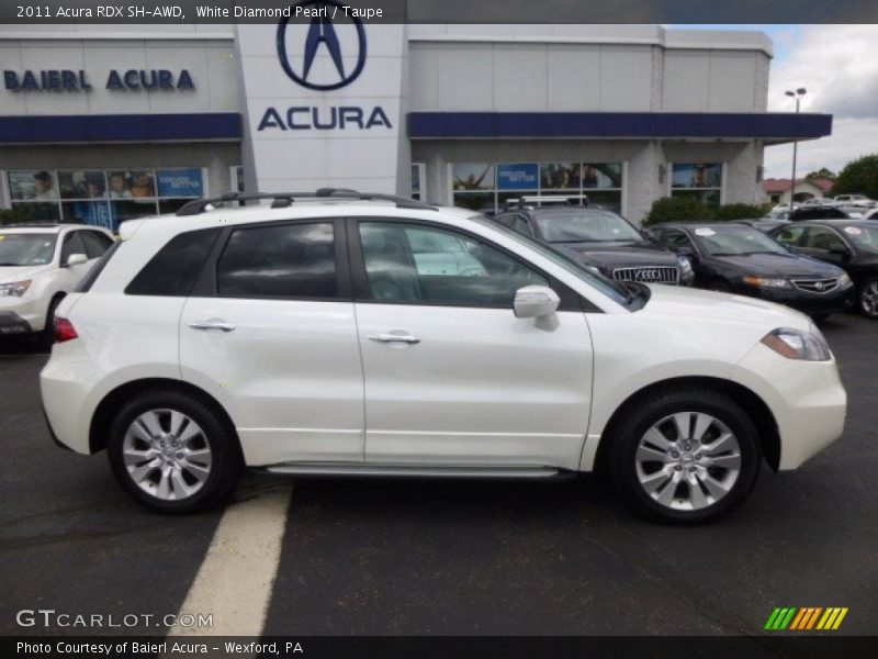 White Diamond Pearl / Taupe 2011 Acura RDX SH-AWD