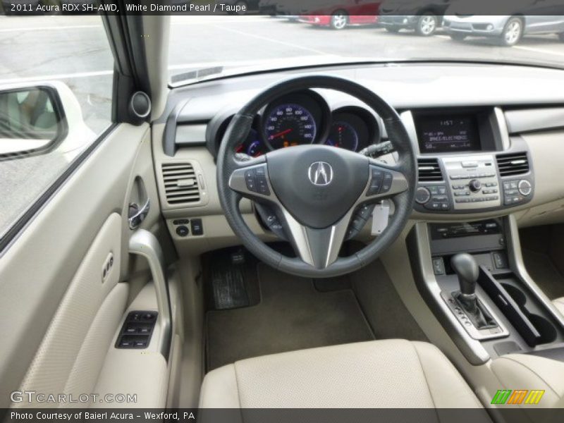 White Diamond Pearl / Taupe 2011 Acura RDX SH-AWD