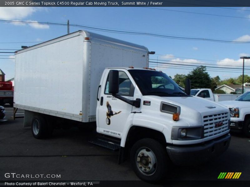 Front 3/4 View of 2005 C Series Topkick C4500 Regular Cab Moving Truck