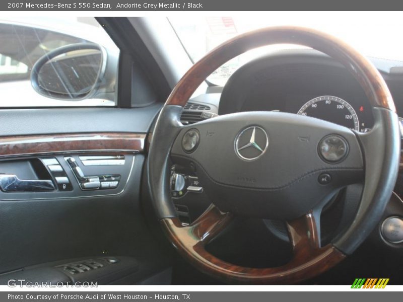Andorite Grey Metallic / Black 2007 Mercedes-Benz S 550 Sedan