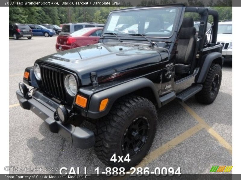 Black Clearcoat / Dark Slate Gray 2003 Jeep Wrangler Sport 4x4