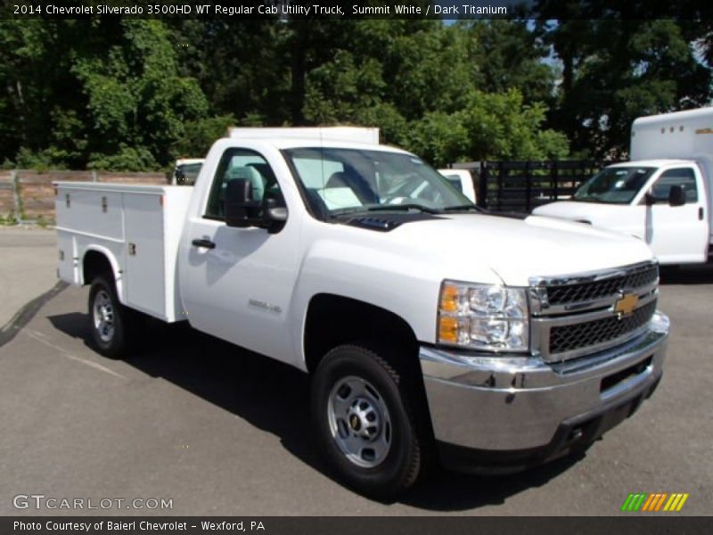 Summit White / Dark Titanium 2014 Chevrolet Silverado 3500HD WT Regular Cab Utility Truck