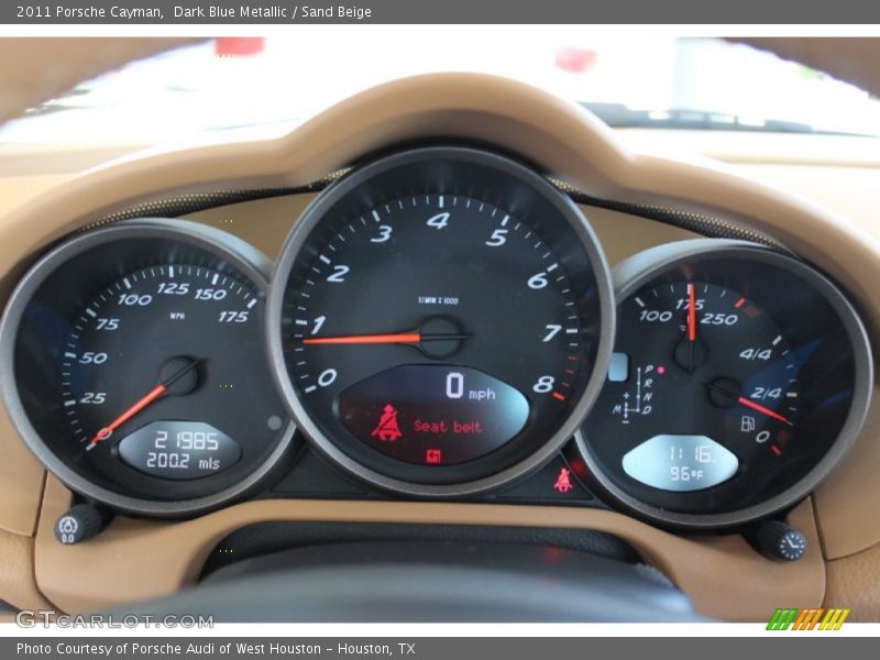 Dark Blue Metallic / Sand Beige 2011 Porsche Cayman