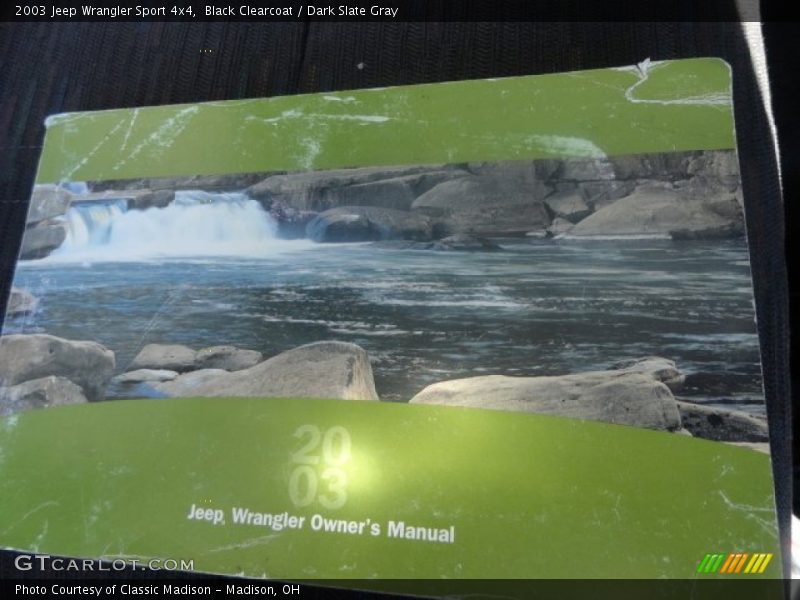 Black Clearcoat / Dark Slate Gray 2003 Jeep Wrangler Sport 4x4
