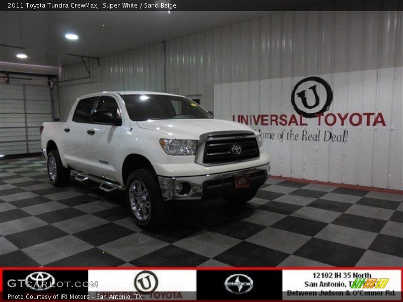 Super White / Sand Beige 2011 Toyota Tundra CrewMax