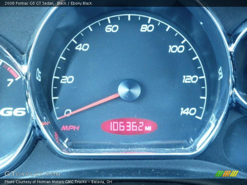 Black / Ebony Black 2008 Pontiac G6 GT Sedan
