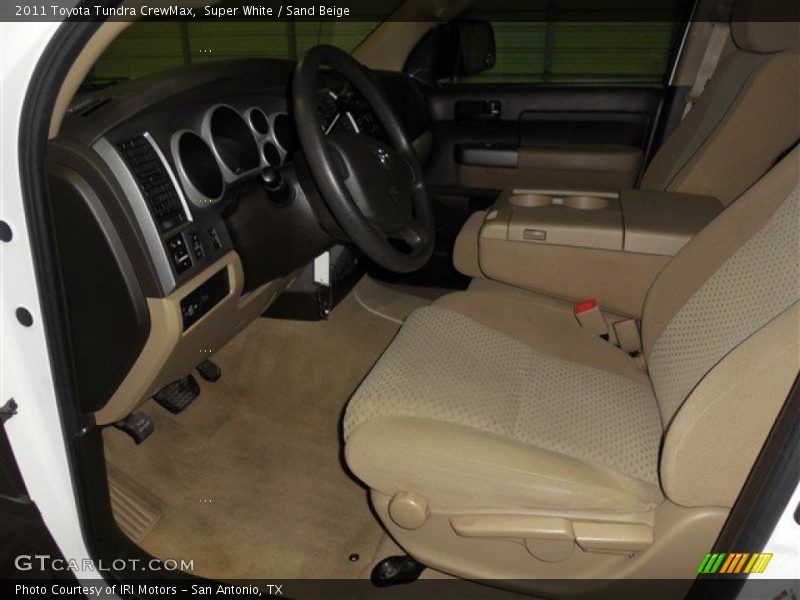 Super White / Sand Beige 2011 Toyota Tundra CrewMax