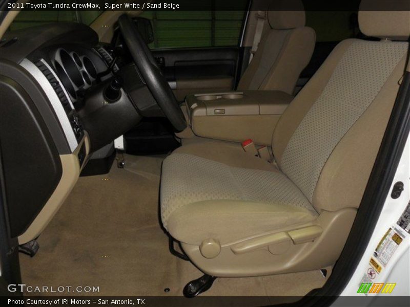 Super White / Sand Beige 2011 Toyota Tundra CrewMax