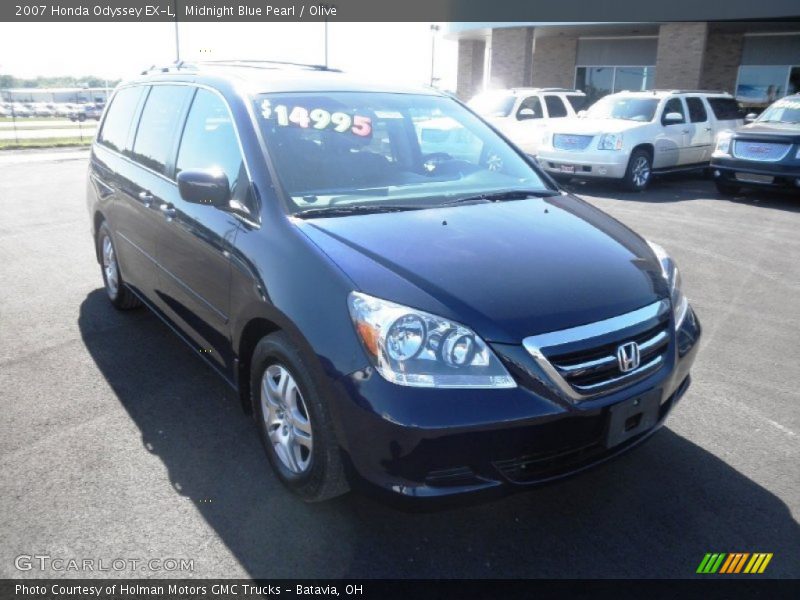 Midnight Blue Pearl / Olive 2007 Honda Odyssey EX-L