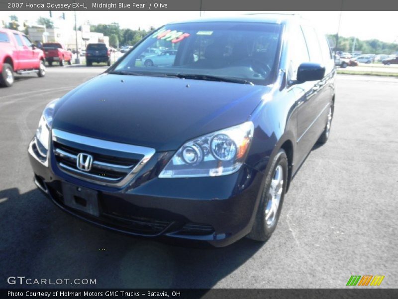 Midnight Blue Pearl / Olive 2007 Honda Odyssey EX-L