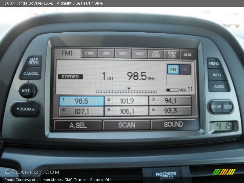 Midnight Blue Pearl / Olive 2007 Honda Odyssey EX-L