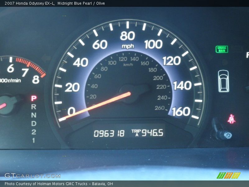 Midnight Blue Pearl / Olive 2007 Honda Odyssey EX-L