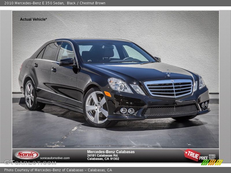 Black / Chestnut Brown 2010 Mercedes-Benz E 350 Sedan